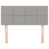 vidaXL Zagłówek do łóżka, jasnoszary, 80x5x78/88 cm, tkanina