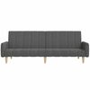 vidaXL 2-osobowa kanapa rozkładana, ciemnoszara, tapicerowana tkaniną