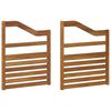 vidaXL Podłokietniki 2 pcs Brązowy 59 x 4 x 73 cm