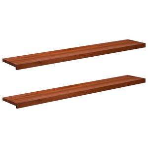 vidaXL Parapety 2 szt. brązowy 160 x 30 x 2 cm Drewno bukowe