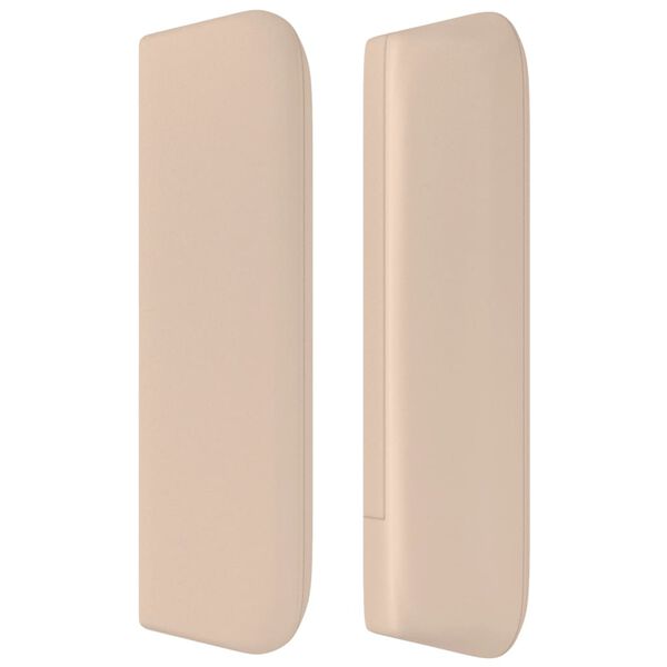 vidaXL Zagłówek uszak, cappuccino, 147x16x78/88 cm, sztuczna skóra