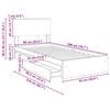 vidaXL Ł&oacute;żko z miejscem do przechowywania z szufladą Biały 90 x 200 cm