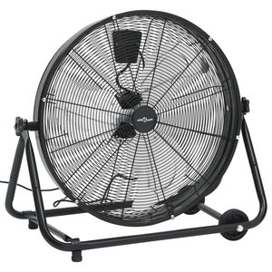vidaXL Przemysłowy wentylator bębnowy, 60 cm, 172,5 W, czarny