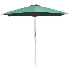 vidaXL Parasol ogrodowy, 270x270 cm, drewno, zielony