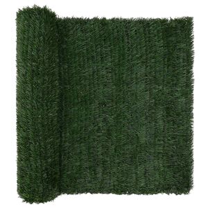 vidaXL Sztuczne Ogrodzenie Ciemnozielony 1,5 x 3 m PVC i stal