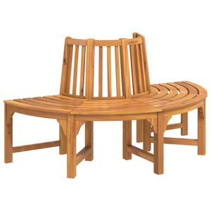 vidaXL P&oacute;łokrągła ławka pod drzewo, &Oslash;160 cm, lite drewno eukaliptusowe