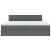 vidaXL Ł&oacute;żko z miejscem na przechowywanie i materacem Ciemnoszary