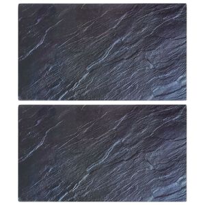 vidaXL Deski do krojenia 2 szt., szkło hartowane z motywem kamienia