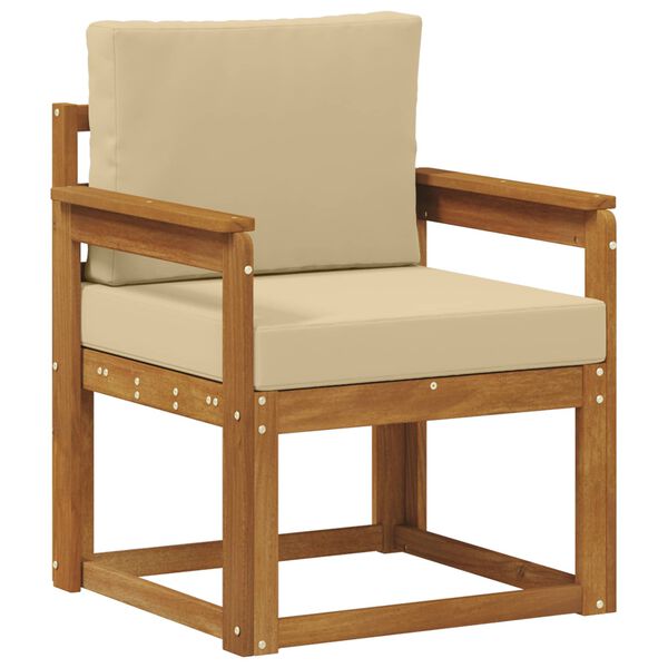 vidaXL Sofa na zewnątrz Lite drewno akacjowe i poliester Naturalny