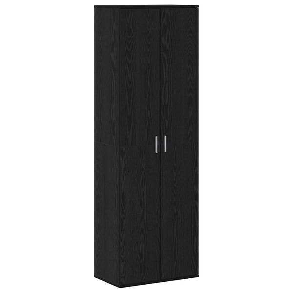 vidaXL Highboard Czarny dąb 60 x 35 x 180 cm Materiał drewnopochodny