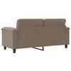vidaXL Sofa 2-osobowa, taupe, 140 cm, tapicerowana mikrofibrą
