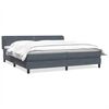 vidaXL Ł&oacute;żko typu Box Spring z materacami Ciemnoszary 200x220 cm