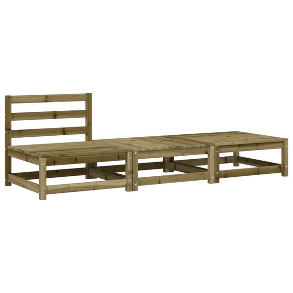 vidaXL Ogrodowa sofa bez podłokietnik&oacute;w, z poduszkami i podn&oacute;żkami