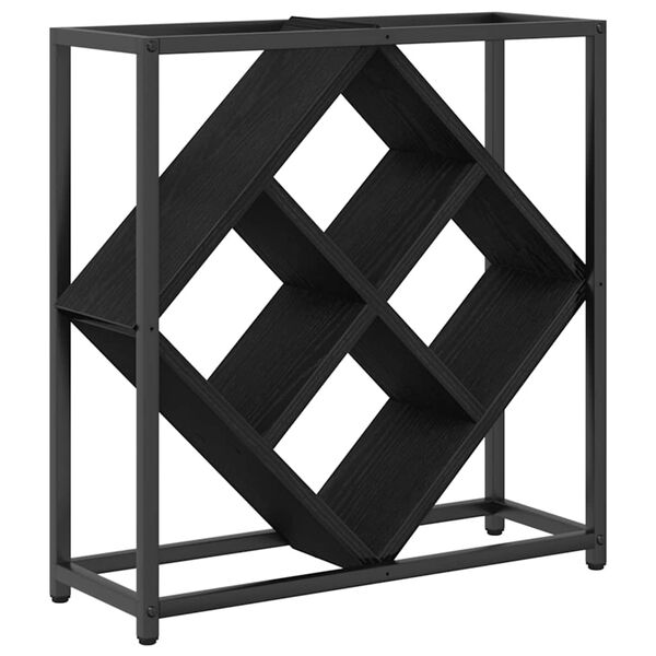 vidaXL Regał na wino Czarny Dąb 51 x 18 x 52,5 cm