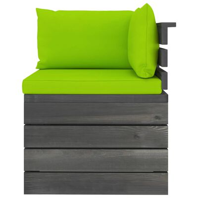 vidaXL Ogrodowa sofa 4-osobowa z palet, z poduszkami, drewno sosnowe