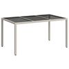 vidaXL St&oacute;ł Ogrodowy Biały 150 x 90 x 75 cm polirattan
