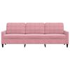 vidaXL Sofa 3-osobowa, r&oacute;żowa, 210 cm, obita aksamitem