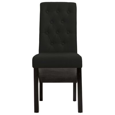 vidaXL Krzesła stołowe, 2 szt., czarne, obite tkaniną