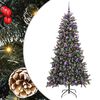 vidaXL Sztuczna choinka z podstawą Zielony 210 cm PVC, plastik i stal