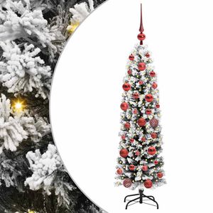 vidaXL Sztuczna choinka z podstawą Zielony 150 cm PVC, stal i plastik