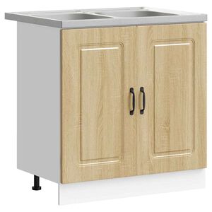 vidaXL Szafka kuchenna z drzwiami Kalmar Dąb Sonoma 80 x 46 x 81,5 cm