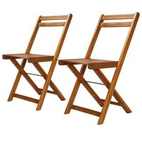 vidaXL Krzesła bistro, ogrodowe, 2 szt., lite drewno akacjowe