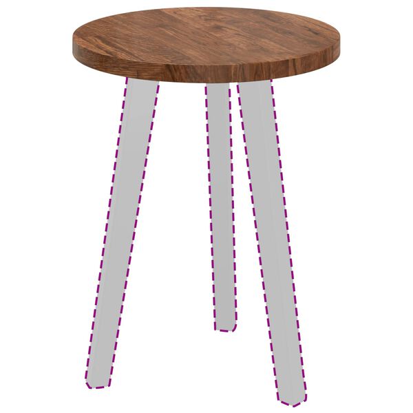 vidaXL Blat stołu Jasny Brąz &Oslash; 40 x 2,5 cm Dąb lite