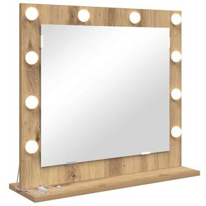 vidaXL Lustro toaletowe Dąb rzemieślniczy 60 x 55 x 18 cm Prostokątny