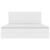 vidaXL Ł&oacute;żko z miejscem do przechowywania Czysta Biała 200 x 200 cm