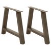 vidaXL Nogi do stolika kawowego w kształcie litery A 2 szt. 60x(42-43) cm Stal