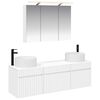 vidaXL Zestaw Szafek Łazienkowych 4 pcs Biały 100 x 14,5 x 70 cm