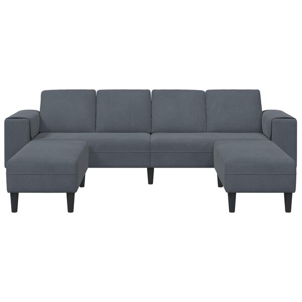 vidaXL Sofa do salonu 3 pcs Ciemnoszary