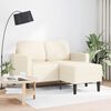 vidaXL Sofa 2-osobowa z leżanką w kształcie litery L, kremowa, 125 cm