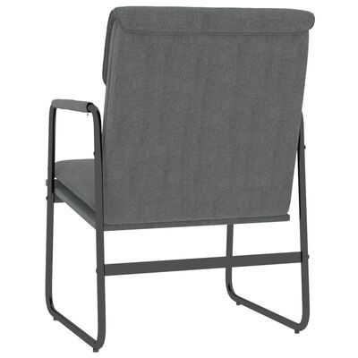vidaXL Krzesło wypoczynkowe, ciemnoszare, 55x64x80 cm, obite tkaniną