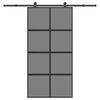 vidaXL Drzwi przesuwne z osprzętem, 102,5x205 cm, szkło i aluminium