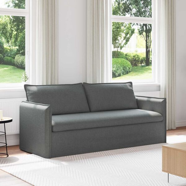 vidaXL Sofa 180cm Ciemnoszary Metal