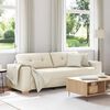 vidaXL Sofa Beżowy 221 x 80 x 80 cm Tkanina lniana