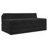 vidaXL Składana Sofa Ł&oacute;żko Czarny 120 x 60 x 49 cm tkanina