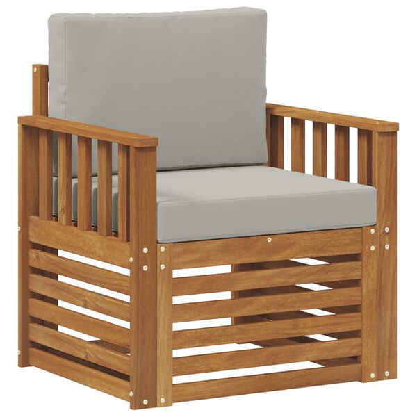 vidaXL Zestaw sof na zewnątrz z poduszką Naturalny 71 x 63 x 73 cm