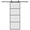 vidaXL Drzwi przesuwne z zestawem okuć czarne 76x205 cm ESG szkło