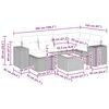 vidaXL 7-cz. zestaw wypoczynkowy do ogrodu, z poduszkami, beżowy