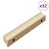 vidaXL Prosty uchwyt 12 szt. Naturalny kolor drewna 130 x 25 x 30 mm