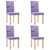 vidaXL Krzesła stołowe, 4 szt., fioletowe, tkanina