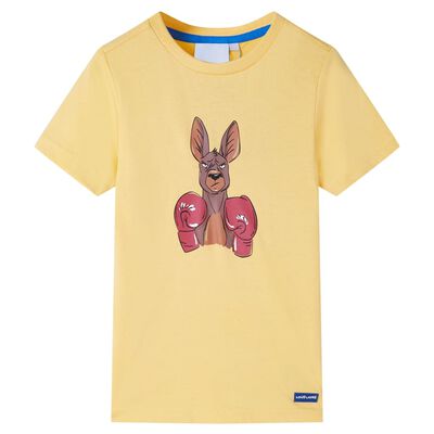 Koszulka dziecięca z krótkimi rękawami, żółta, 92