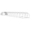 vidaXL Kurnik srebrny 1200 x 150 x 100 cm Stal ocynkowana