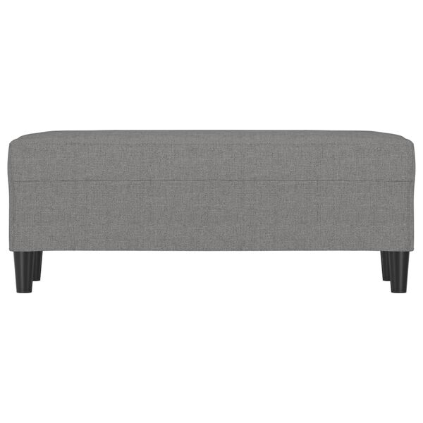vidaXL Ławka, ciemnoszara, 100x35x41 cm, tapicerowana tkaniną