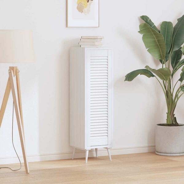 vidaXL Drzwi szafkowe żaluzjowe białe 99x29,5 cm