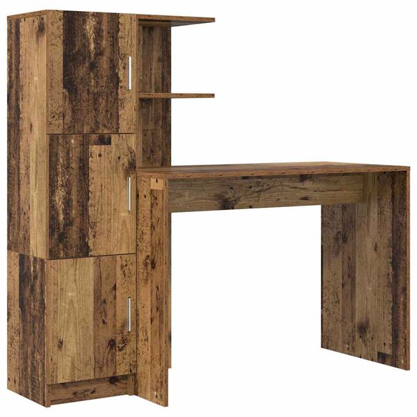 vidaXL Biurko 2 pcs Stare drewno