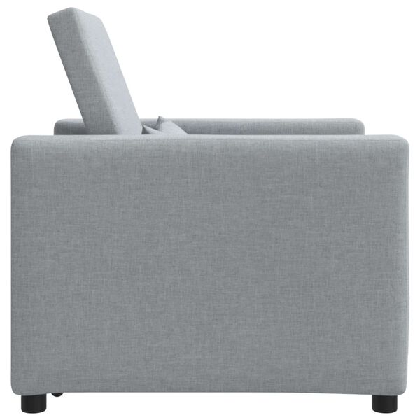 vidaXL Rozkładana sofa jednoosobowa Jasnoszary 90 x 165 x 87 cm