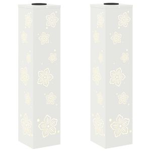 vidaXL Słoneczna LED lampa na ścieżkę 2 szt. Ciepła biel